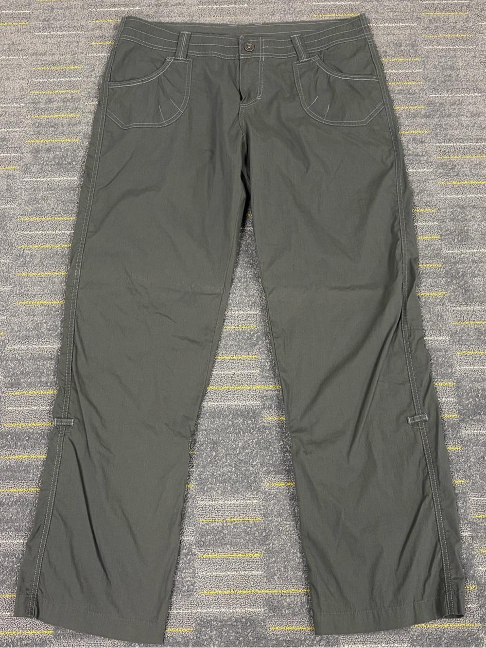 Kuhl Kontra Hiking Pants Womens 14 Gray Lightweight Outdoors Roll Up Gorpcore